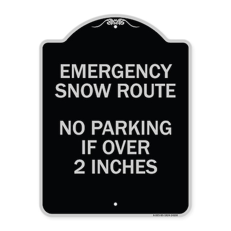 Signmission Emergency Snow Route No Parking Emergency Snow Route No Parking If Over 2 Inches, BS-1824-24108 A-DES-BS-1824-24108
